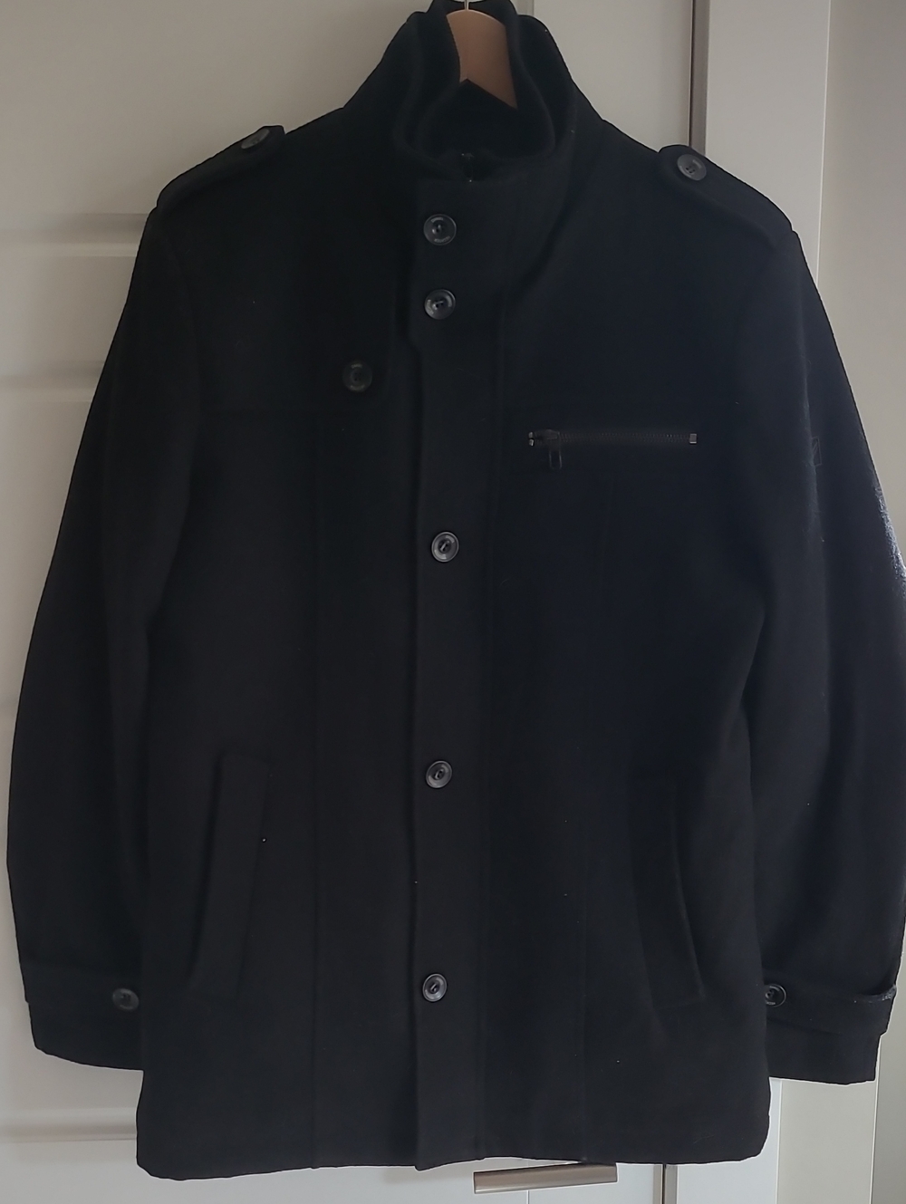 Daniel Hechter Black Dress Coat. Size M